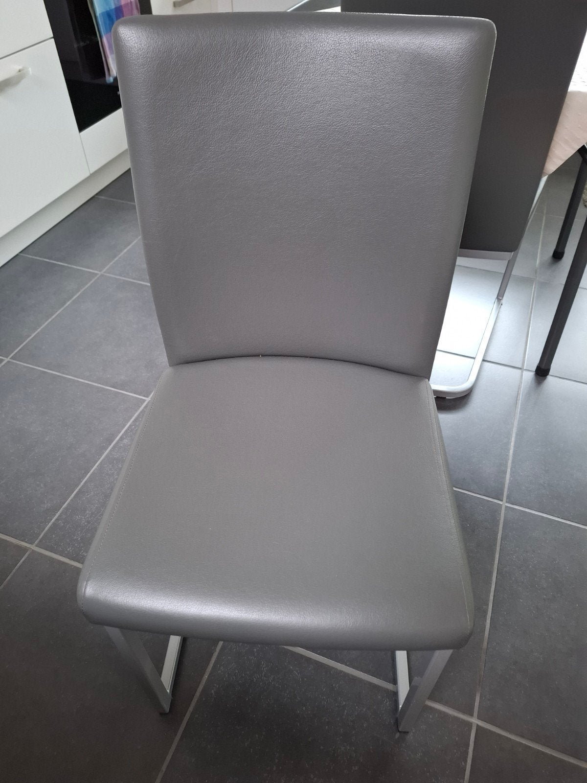 6 stoelen metaal, Maison & Meubles, Chaises, Enlèvement, Gris, Métal