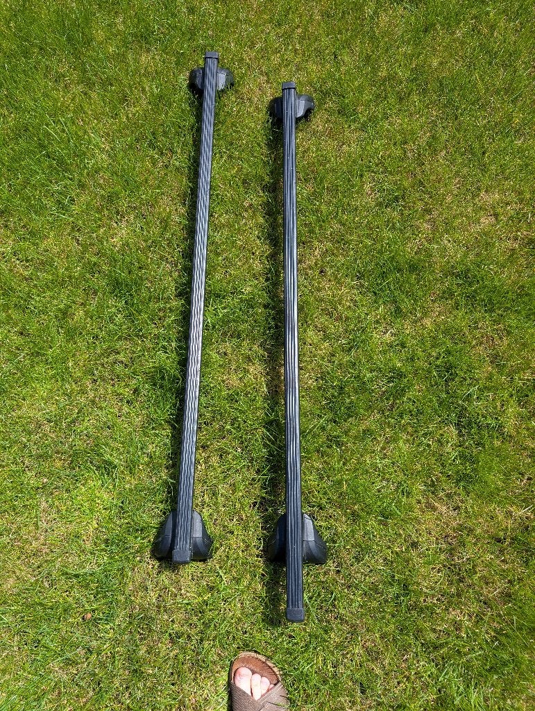 Thule dakdragerset: SquareBar 120cm + Thule 753, Auto diversen, Dakdragers, Ophalen, Gebruikt