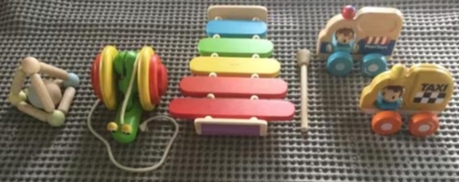 5 stuks Plan Toys, Enfants & Bébés, Jouets | Jouets en bois, Utilisé, Enlèvement ou Envoi