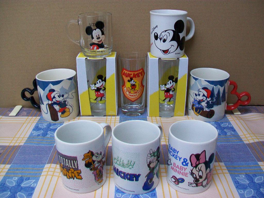 Mickey Mouse Minnie - Walt Disney - Glas - Tas - Mok, Enlèvement ou Envoi, Mickey Mouse, Comme neuf, Service
