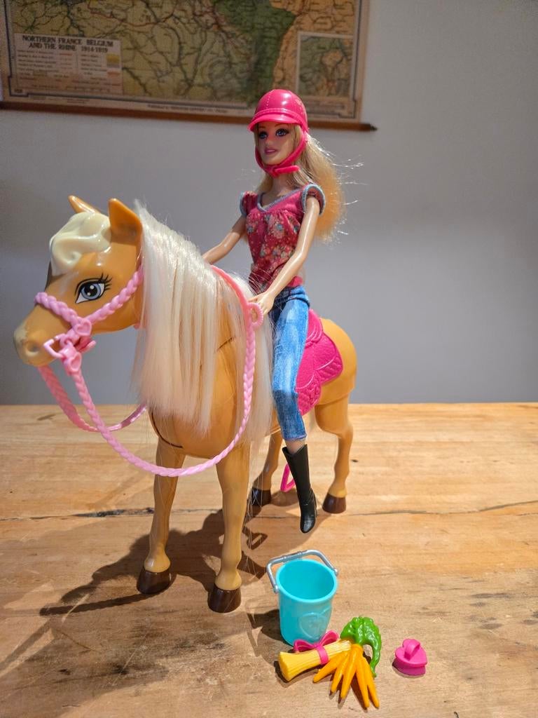 Barbie met paard, Kinderen en Baby's, Speelgoed | Poppen, Ophalen, Zo goed als nieuw, Barbie