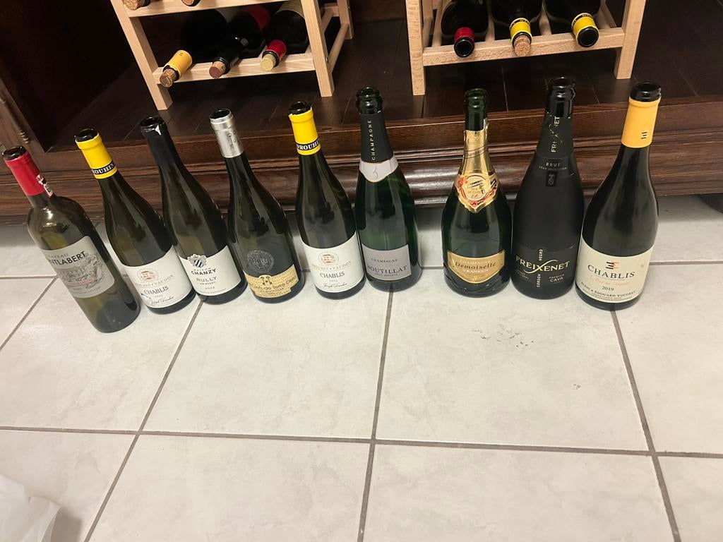 Lege wijn flessen , cava , champagne, Verzamelen, Ophalen of Verzenden, Gebruikt, Champagne