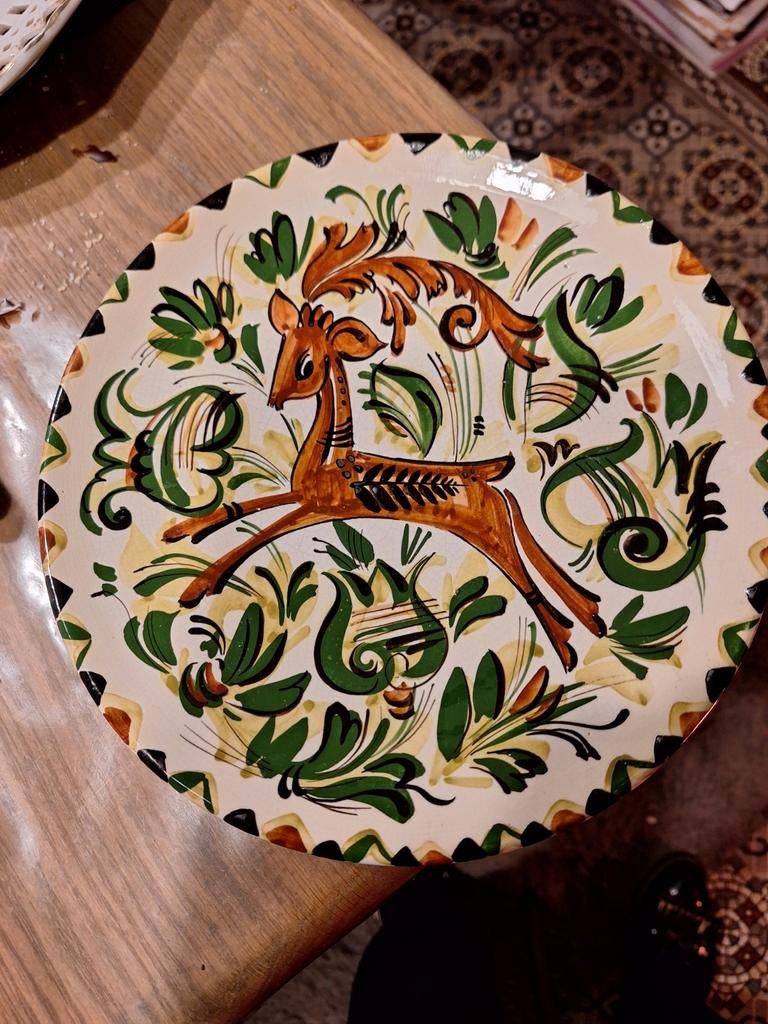 Assiette murale vintage de Perignem Ceramic Beernem, Enlèvement ou Envoi