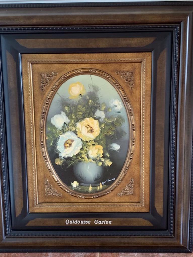 schilderij Medaillon van kunstschilder Gaston Quidousse, Ophalen