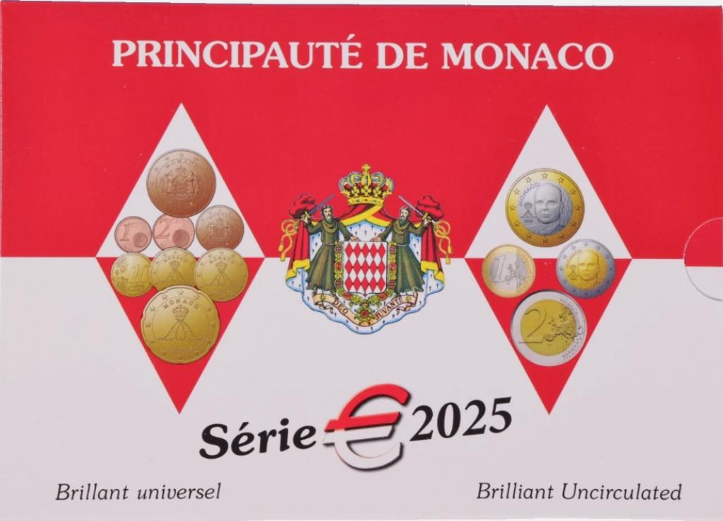 BU-set Monaco 2025, Postzegels en Munten, Munten | Europa | Euromunten, Ophalen of Verzenden, Monaco, 2 euro