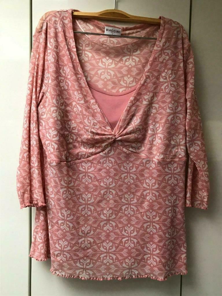 Biaggini roze blouse - Maat L, Kleding | Dames, Biaggini, Maat 42/44 (L), Ophalen of Verzenden, Zo goed als nieuw