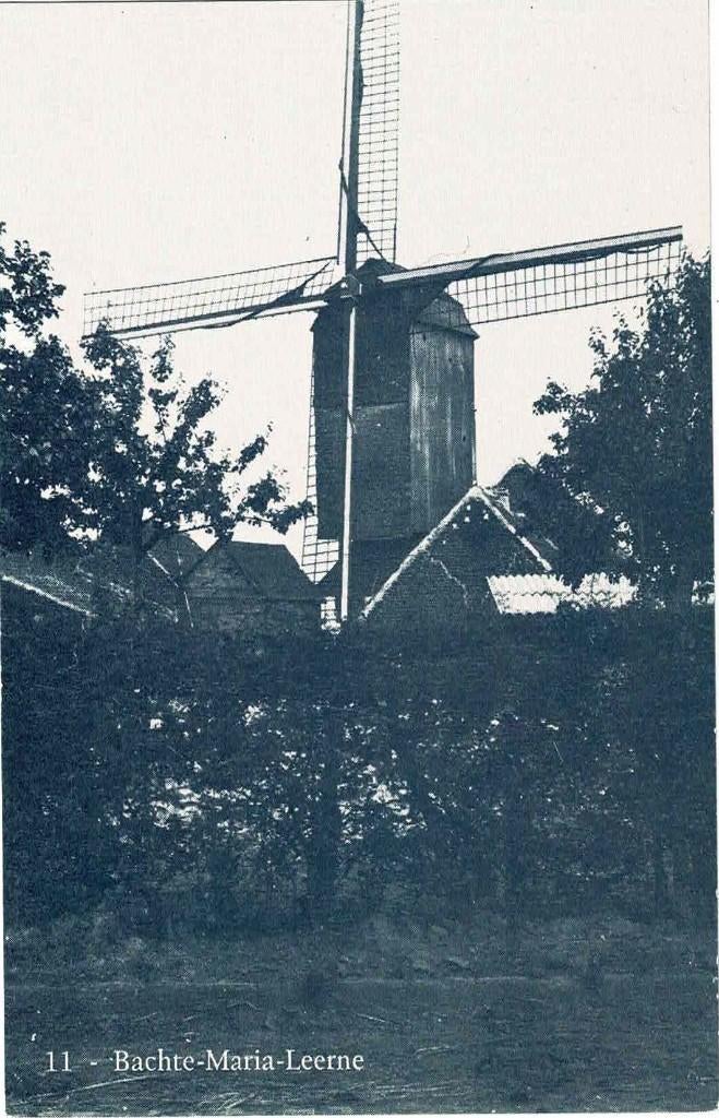 Bachte-Maria-Leerne - molen, Ophalen of Verzenden, 1960 tot 1980, Ongelopen, Oost-Vlaanderen