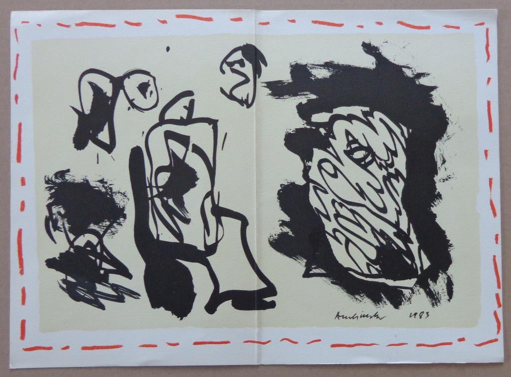PIERRE ALECHINSKY / REPERES / KLEURLITHO / 31x42cm / 1984, Ophalen of Verzenden