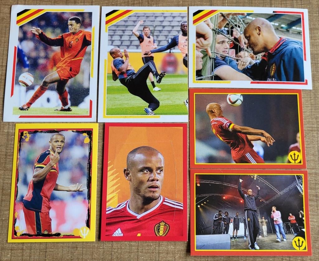 7 Panini stickers: Vincent Kompany, Verzamelen, Ophalen of Verzenden, Zo goed als nieuw, Poster, Plaatje of Sticker