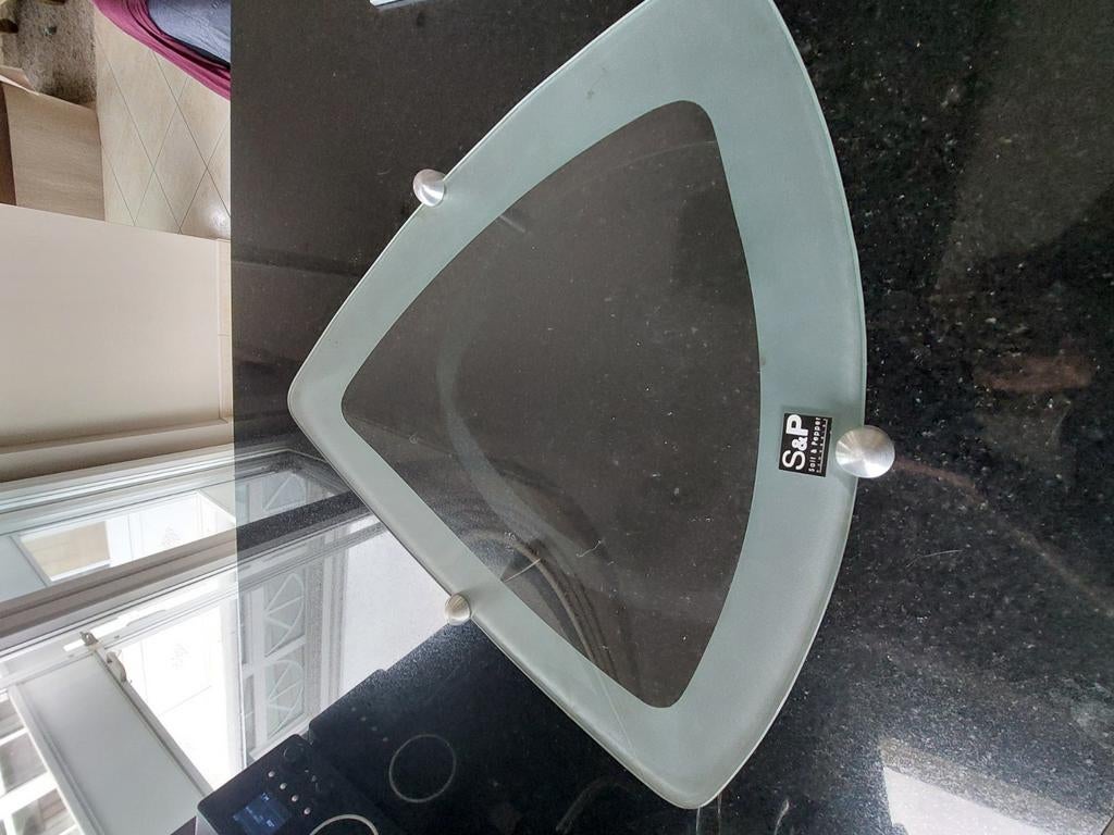 Salt en pepper glazen schaal, Ophalen of Verzenden, Zo goed als nieuw