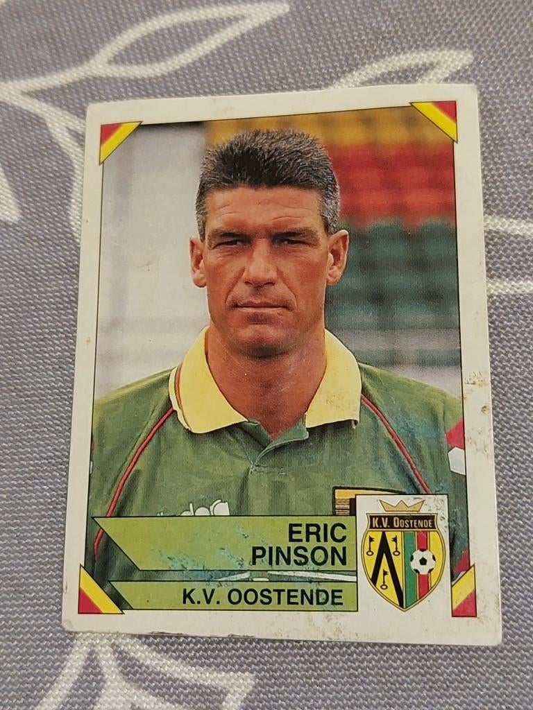 Panini / Sticker / Eric Pinson/ KV Oostende / Football 95, Verzamelen, Verzenden, Poster, Plaatje of Sticker
