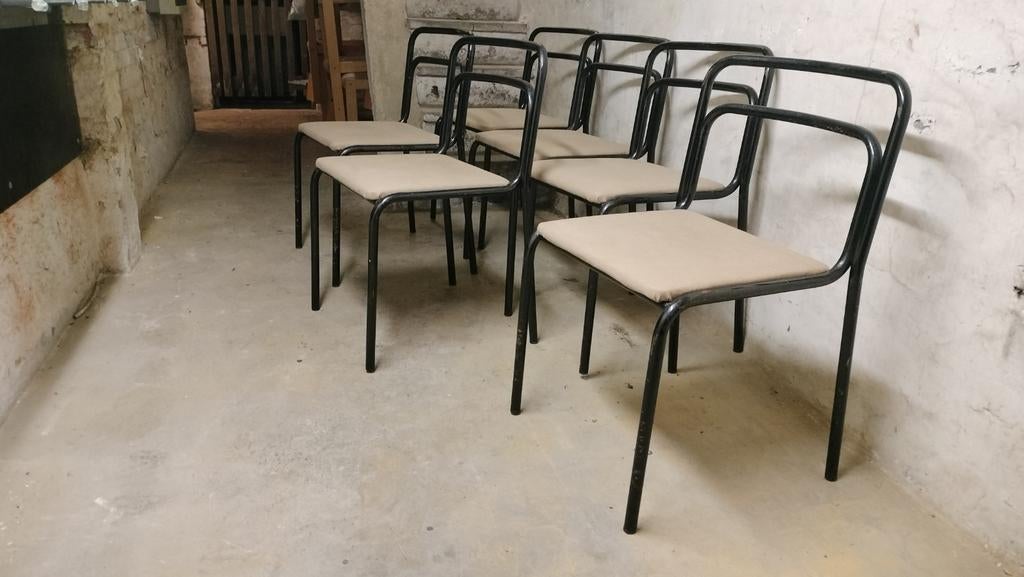 Vintage ORIX - MOLTINI stapelbare stoelen, Enlèvement