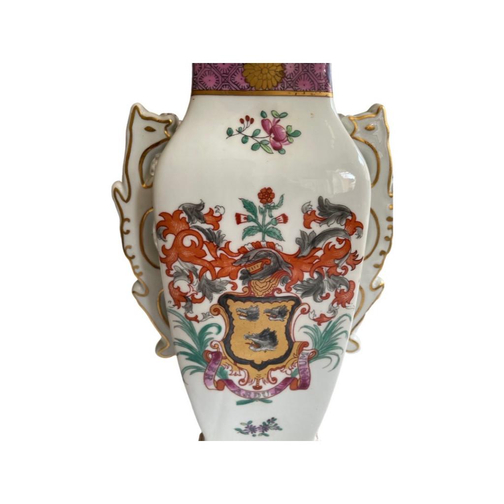 Paar vazen wapenschild van Porcelaine de Paris 1950, Ophalen of Verzenden