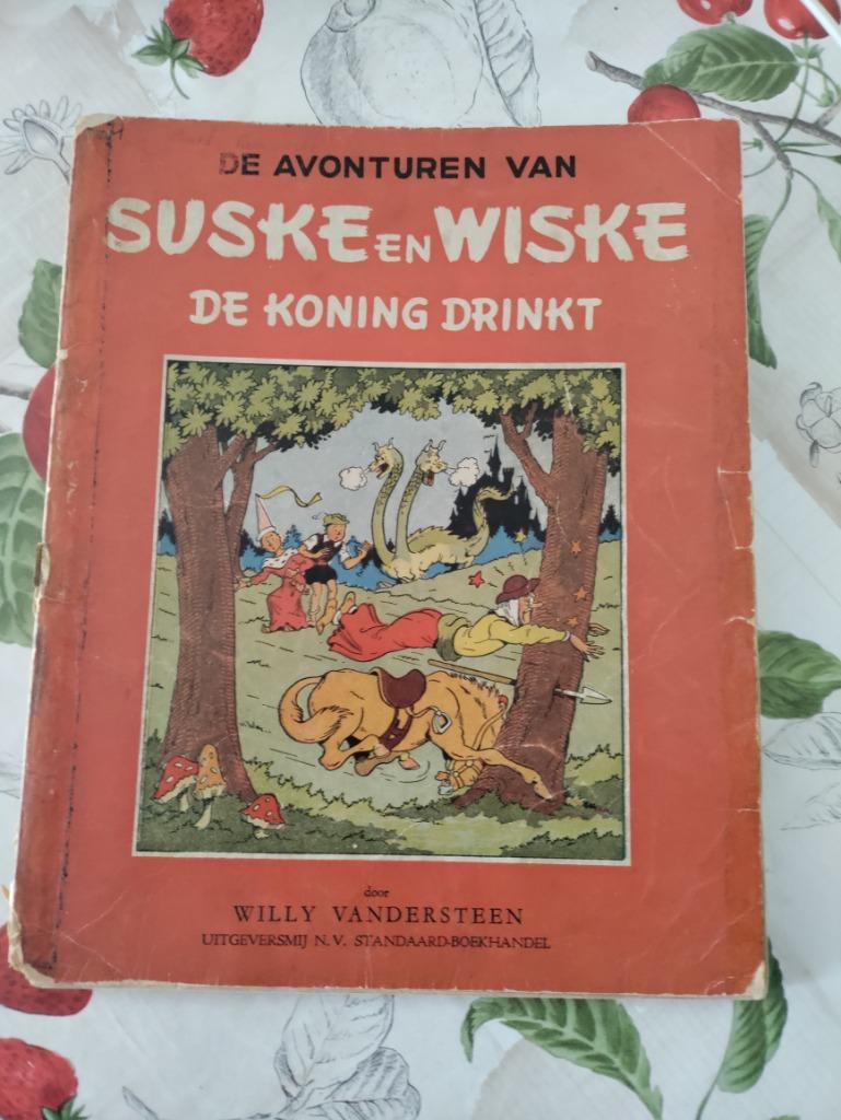 Suske en Wiske 4 De Koning drinkt - 4e druk 1952 red, staat, Boeken, Gelezen, Willy Vandersteen, Eén stripboek, Ophalen of Verzenden
