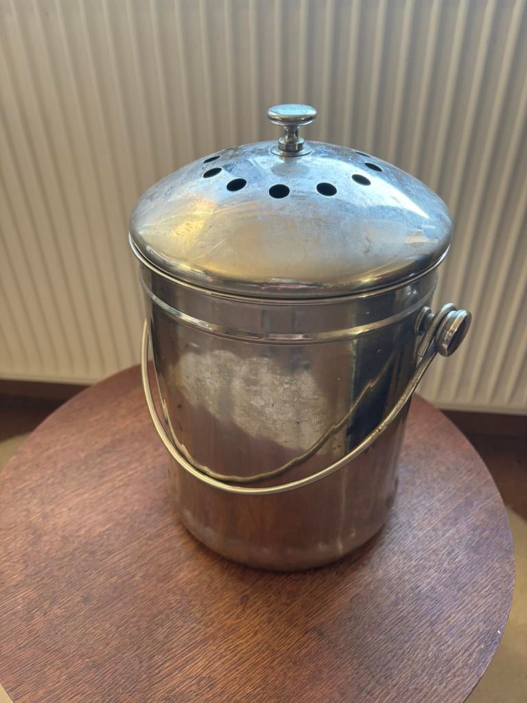 Roestvrijstalen compostbak 4,5l NIEUW, Enlèvement ou Envoi, Neuf