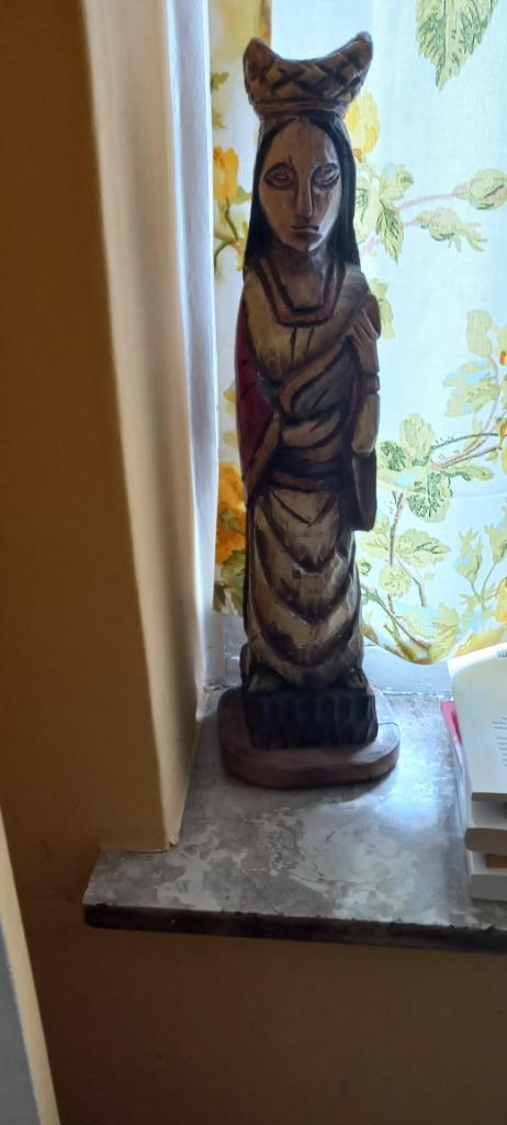 statue de sainte cécile en bois, Enlèvement