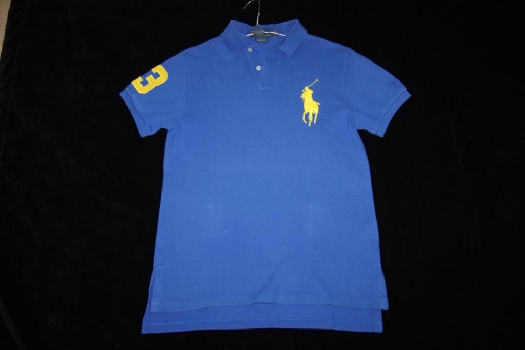 Polo bleu vif "Ralph Lauren" imprimé jaune fluo, taille : Sm, Vêtements | Hommes, Polos, Enlèvement ou Envoi, Ralph Lauren, Porté