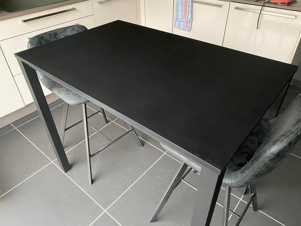 Hoge eettafel + 2 barstoelen, Ophalen of Verzenden, Zo goed als nieuw