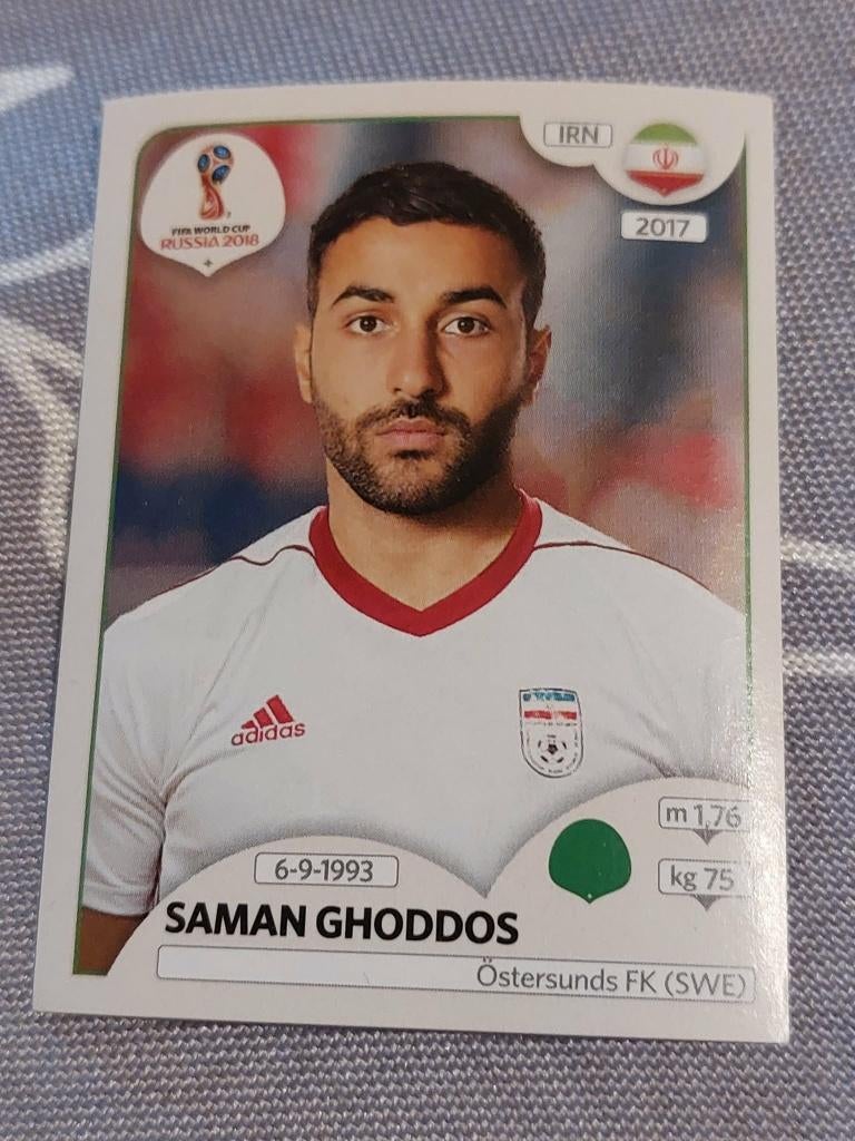 Panini / Sticker / Saman Ghoddos / Iran / WK 2018, Envoi, Neuf, Affiche, Image ou Autocollant