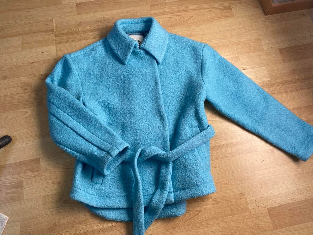 Mooie jas CKS, Kleding | Dames, Jassen | Winter, Zo goed als nieuw, Maat 36 (S), Blauw, Verzenden
