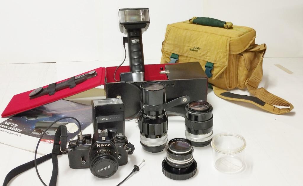 Nikon EM avec objectifs, Flashs et sacoche, Enlèvement, Nikon