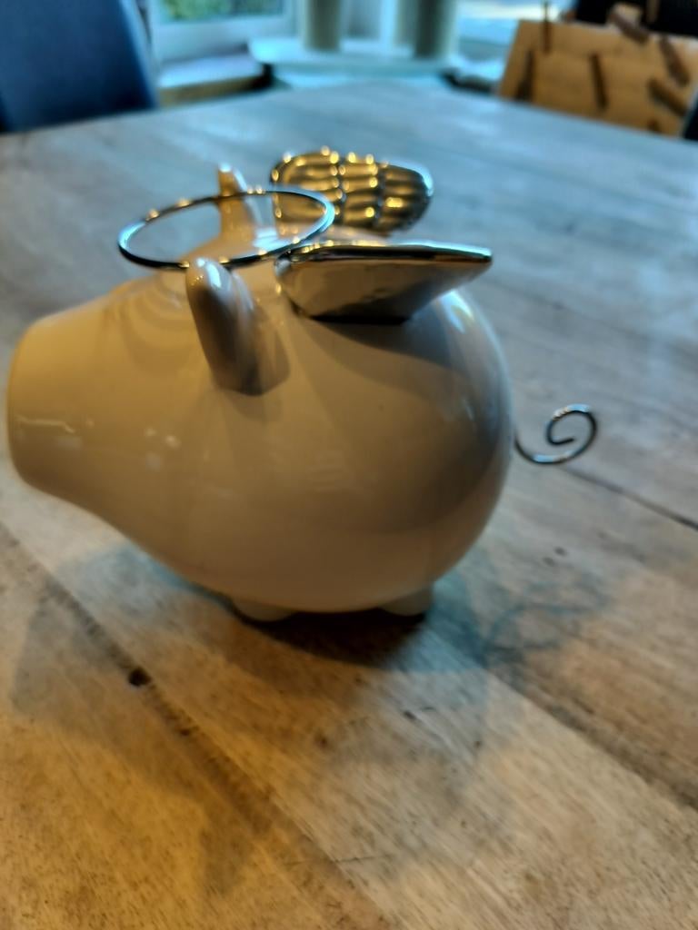 Spaarpot oink met originele zak salt & pepper, Collections, Tirelires, Enlèvement, Comme neuf