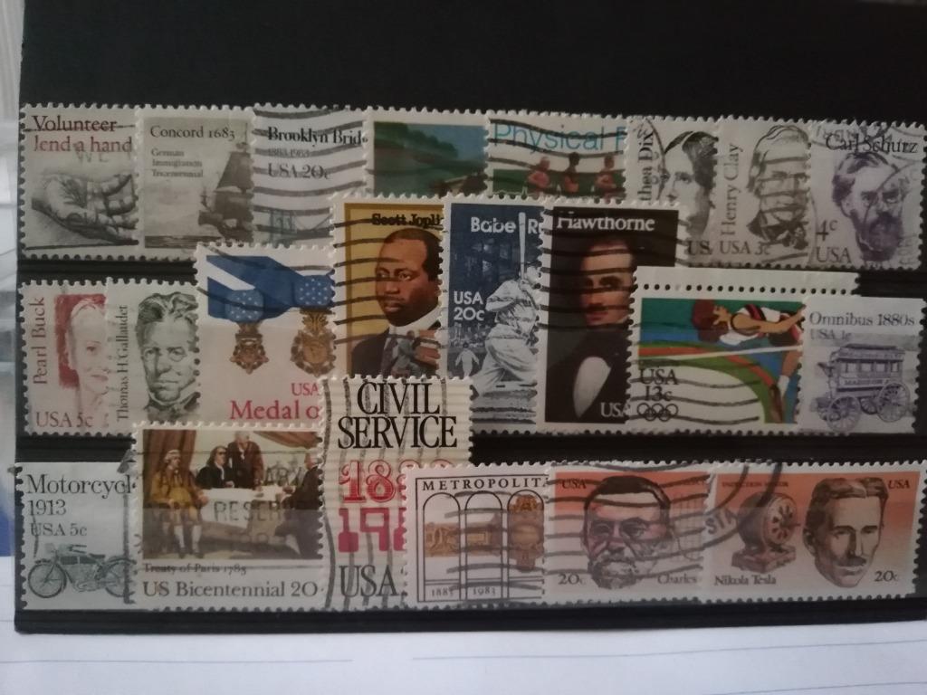 Veel gebruikte postzegels U.S.A, Ophalen of Verzenden, Gestempeld