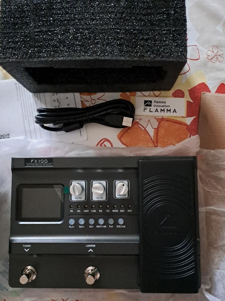 Pédale de guitare avec processeur multi-effets Flamma FX100, Enlèvement, Neuf