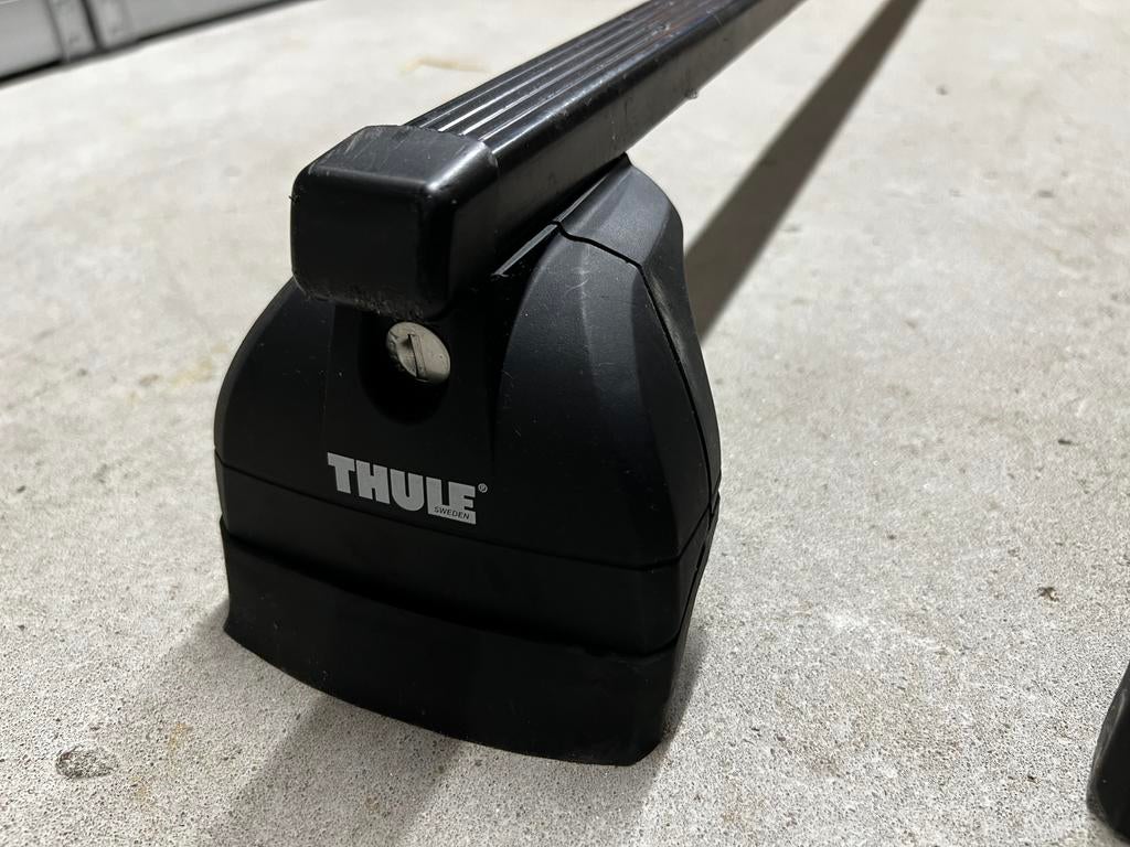 Dakdrager set Thule square bar met evo 753/460, Ophalen, Gebruikt