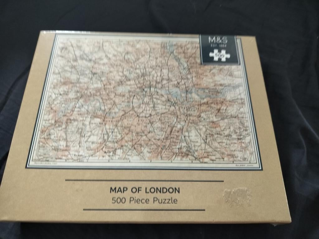 Puzzel map of London 500 stuks, Ophalen, 500 t/m 1500 stukjes, Nieuw, Legpuzzel