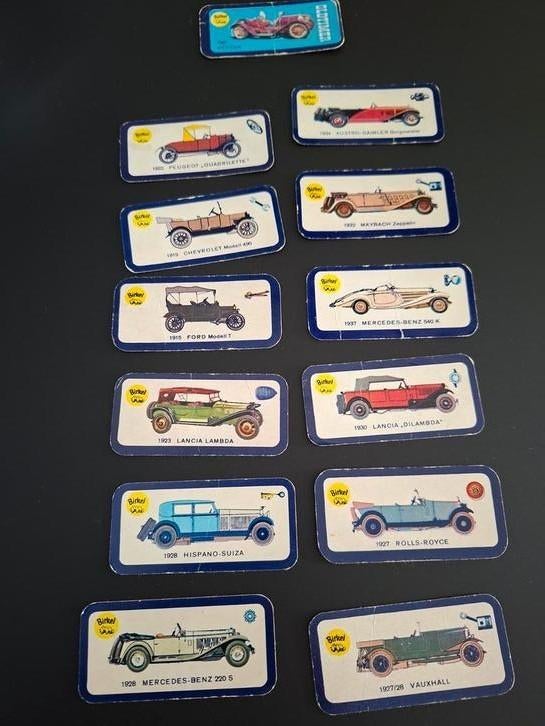 Deux lots de 12 cartes PEUGEOT distribuées par BIRKEL, Enlèvement ou Envoi