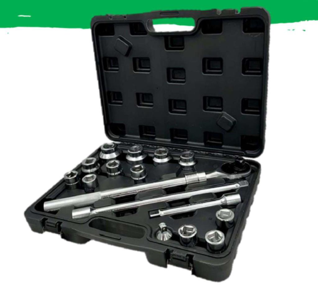 grote doppenset 3/4" 16 stukken, Ophalen of Verzenden, Nieuw