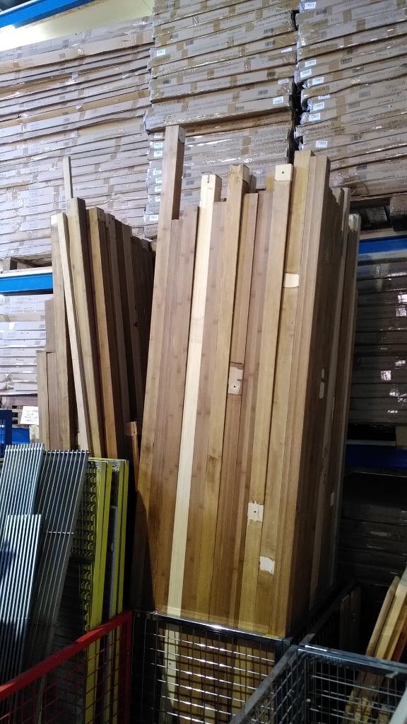 Massieve bamboe balken, Doe-het-zelf en Bouw, Ophalen, Gebruikt, 200 tot 250 cm, 50 mm of meer