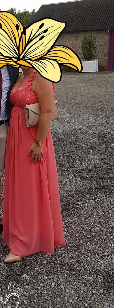 Robe corail cérémonie, Enlèvement, Comme neuf