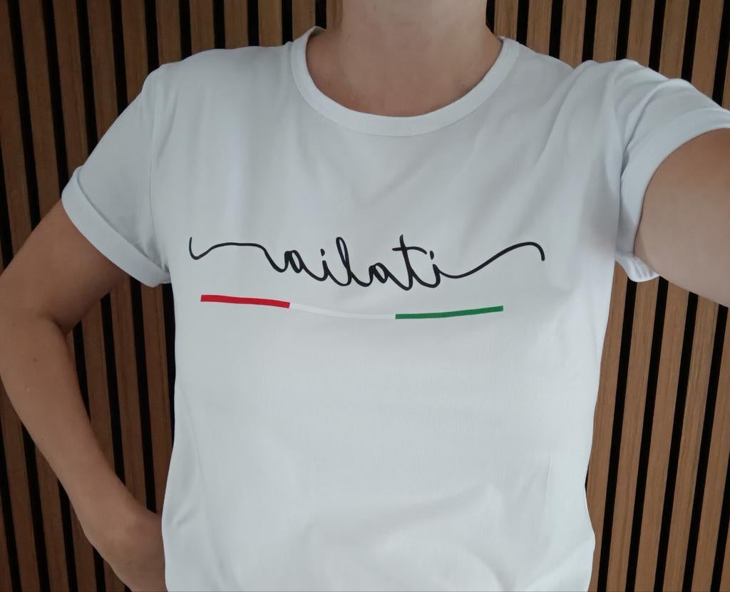 T-shirt Italië, Maat 38/40 (M), Wit, Ophalen of Verzenden, Zo goed als nieuw