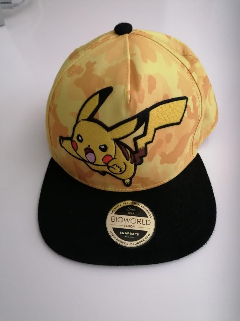 Casquette jaune avec Pokemon Pikachu, Enlèvement ou Envoi, Comme neuf, Casquette