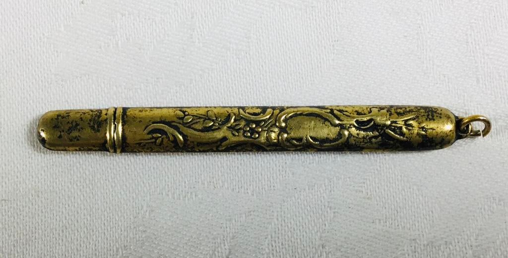 Pot à crayons ancien en argent doré France, Enlèvement ou Envoi