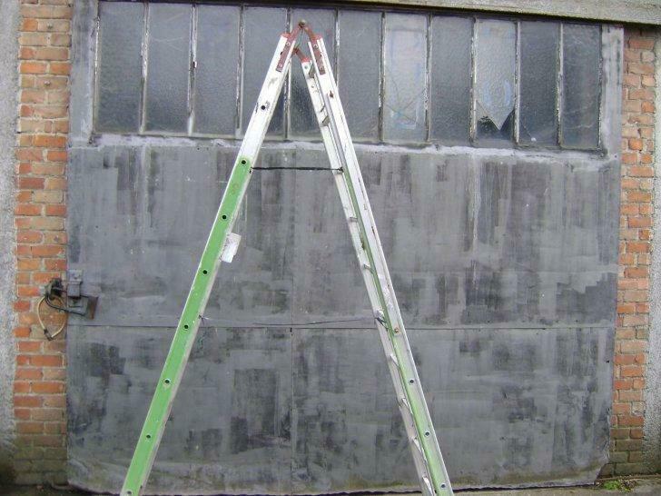 schilderladder-schildersladder-alu ladder open zetbaar, Ophalen, Gebruikt, Ladder