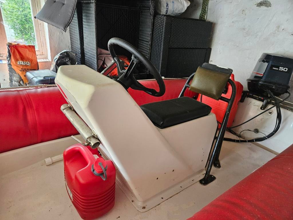 Zodiac, 50pk met Trailer, nieuwe band en stuurhuis, Watersport en Boten, Ophalen, Gebruikt, Minder dan 100 pk, Minder dan 10 meter