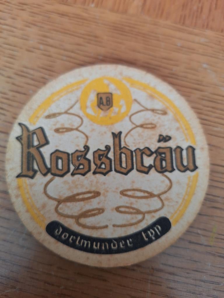Oud bierviltje Rossbrau brouwerij Anglo Belge Zulte, Verzamelen, Ophalen of Verzenden