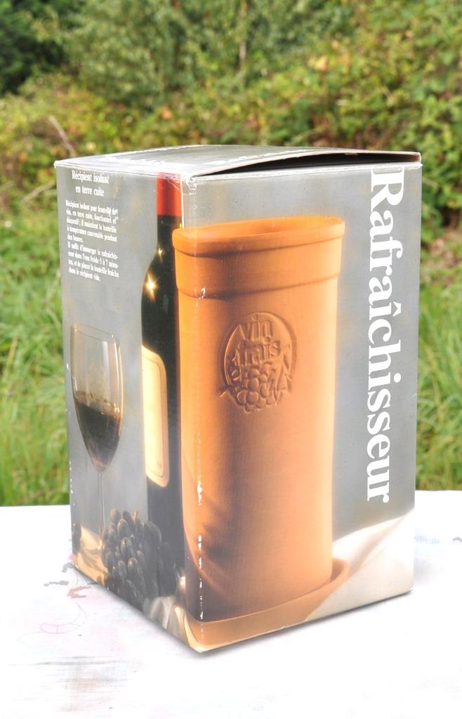 rafraichisseur de bouteille avec coupelle terre cuite neuf, Maison & Meubles, Accessoires pour la Maison | Porte-bouteilles, Enlèvement ou Envoi