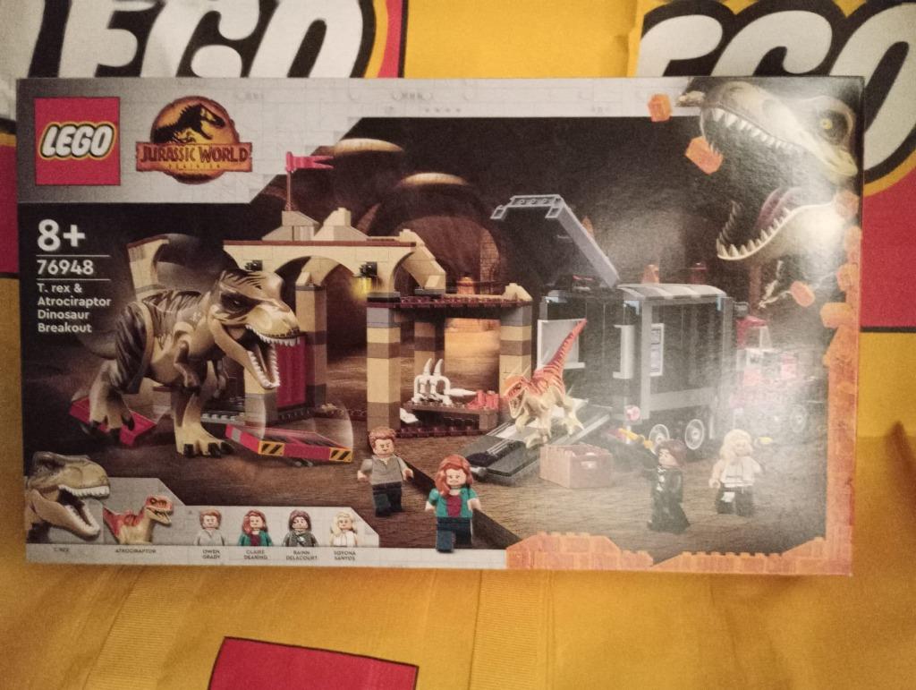 LEGO - 76948 -  T. rex & Atrociraptor dinosaurus ontsnapping, Ophalen of Verzenden, Nieuw, Complete set, Lego