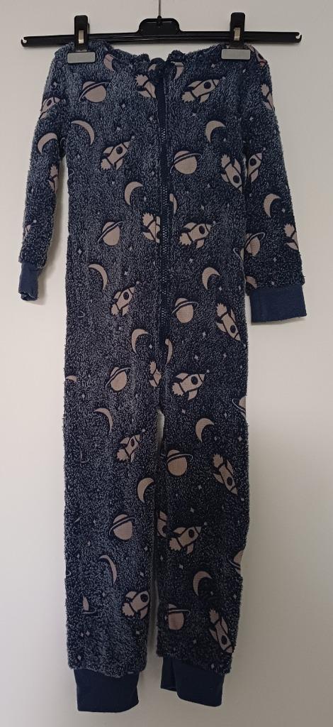 blauwe onesie thema ruimte, Ophalen of Verzenden, Gebruikt, Jongen, Nacht- of Onderkleding