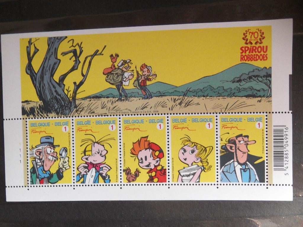 BL154 Spirou - Robbedoes MNH, Postzegels en Munten, Ophalen of Verzenden, Postfris, Frankeerzegel