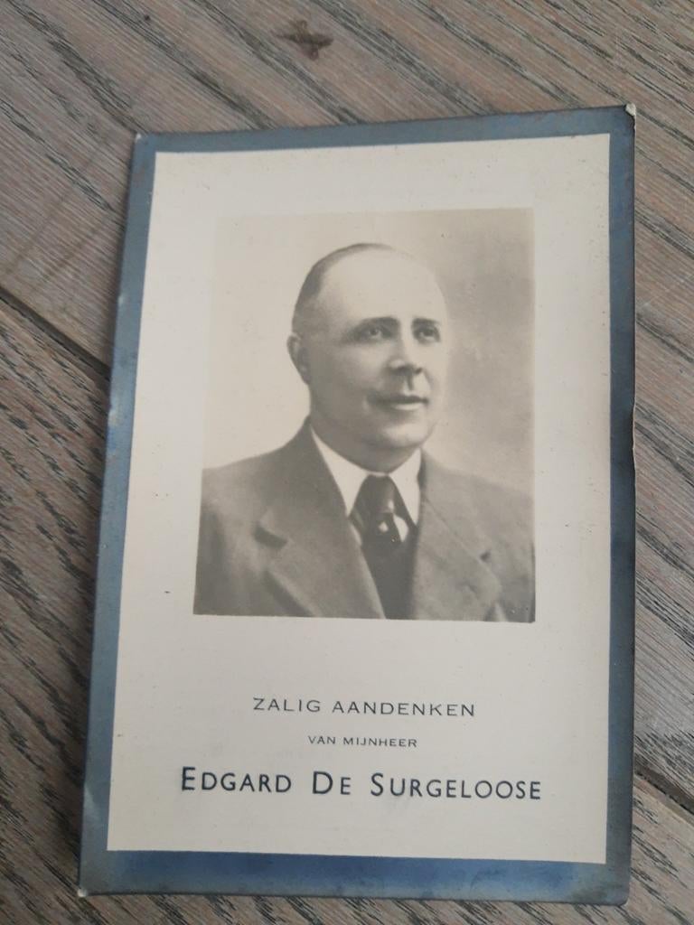 Oud bp : Gavere 1888 -1951 : gemeenteraadslid + schepen, Verzamelen, Bidprentjes en Rouwkaarten, Ophalen of Verzenden