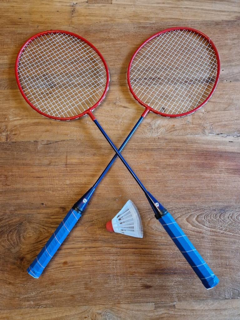 Vintage Badminton set reclame Fina oil, Ophalen of Verzenden