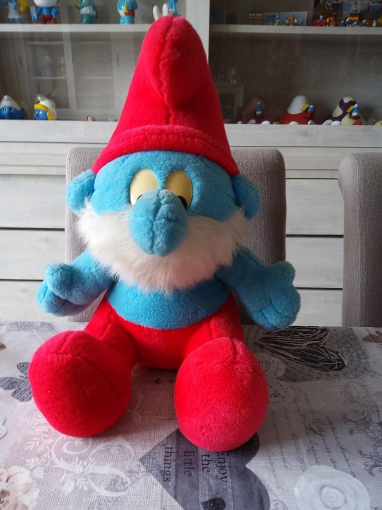 Grote Smurf knuffel, Ophalen of Verzenden, Gebruikt, Grote Smurf, Poppetje, Figuurtje of Knuffel