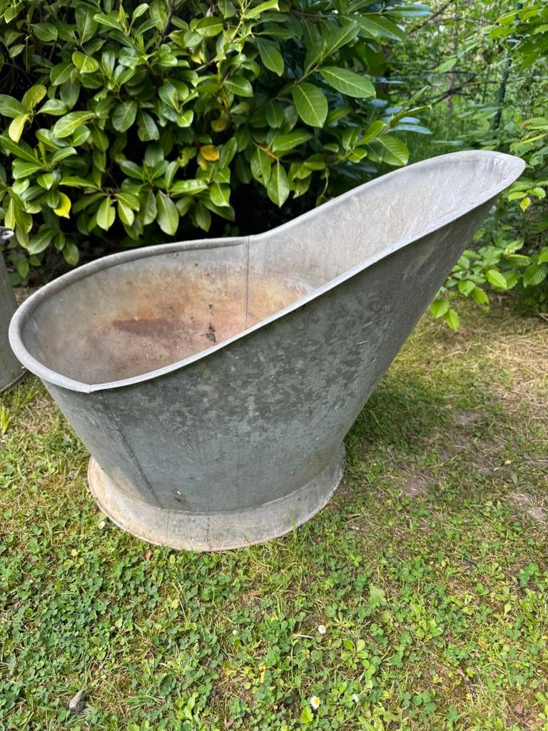 Tine en zinc, Enlèvement, Utilisé