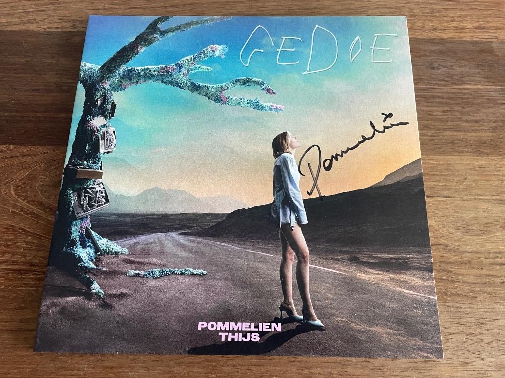 Vinyl LP Pommelien Thijs Gedoe BLAUWWIT GESIGNEERD NIEUW, Enlèvement ou Envoi, Neuf, dans son emballage, 12 pouces, Pop