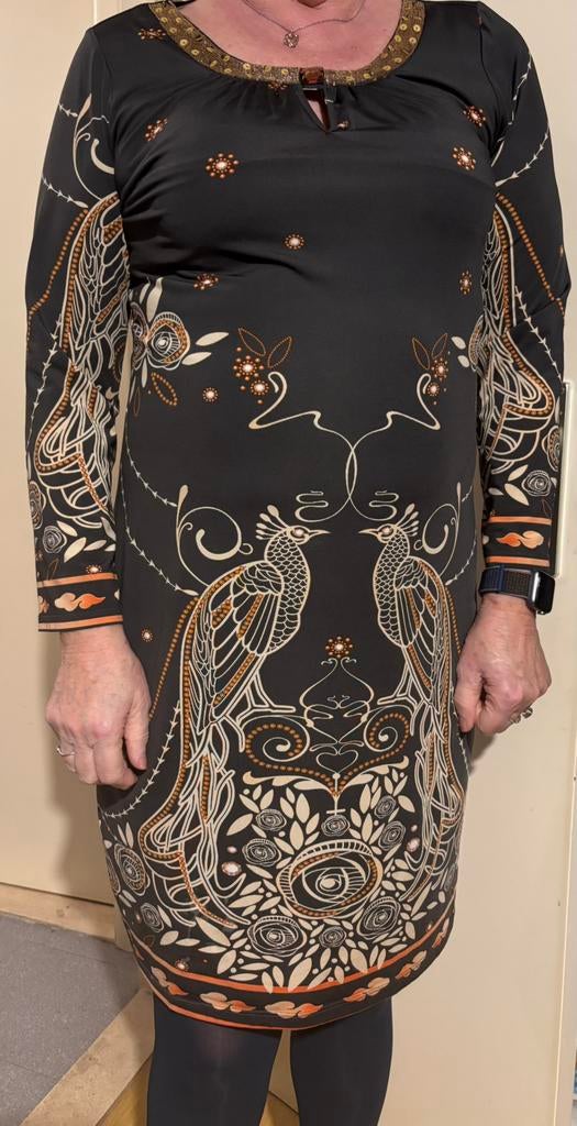 K design jurk large, Kleding | Dames, Ophalen of Verzenden, Zo goed als nieuw, Bruin